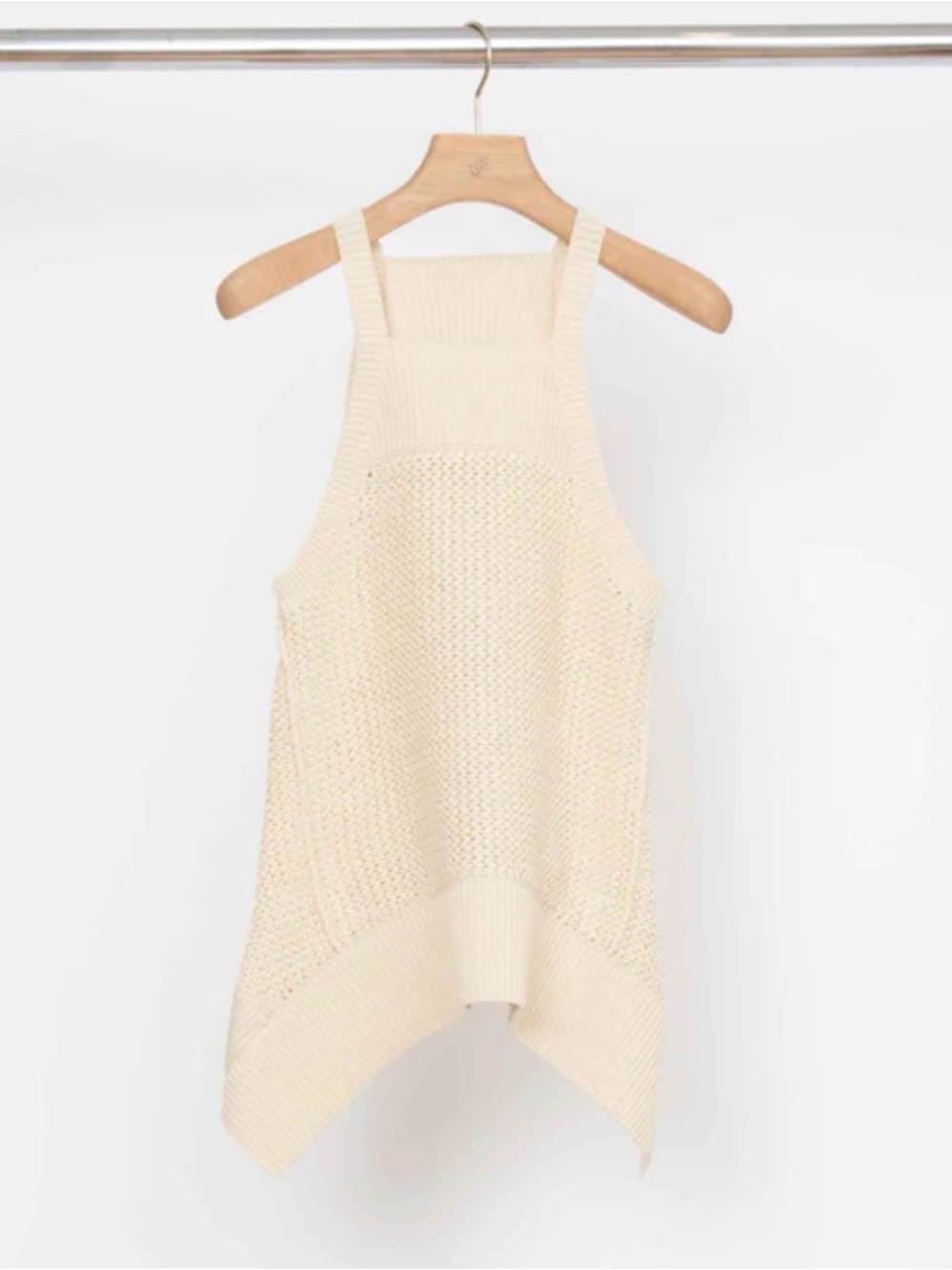 NWT 3.1 Phillip Lim Mercerised Textured Cotton Tank with Scarf Hem